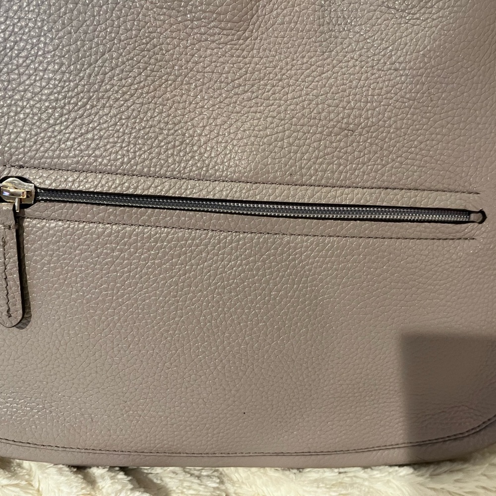 Kate Spade Soft Taupe Hobo Shoulder Bag . Cherry bag charm included 101/2x121/2 - Picture 5 of 16